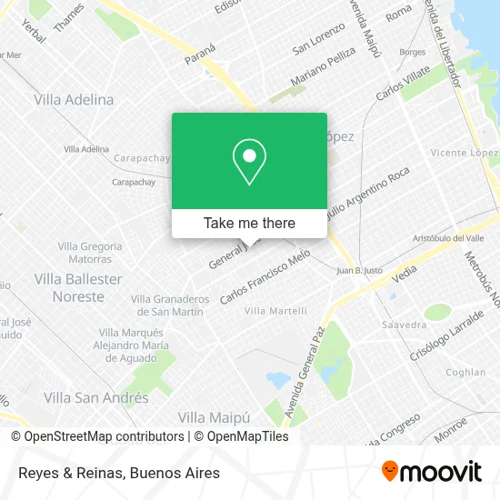 Reyes & Reinas map