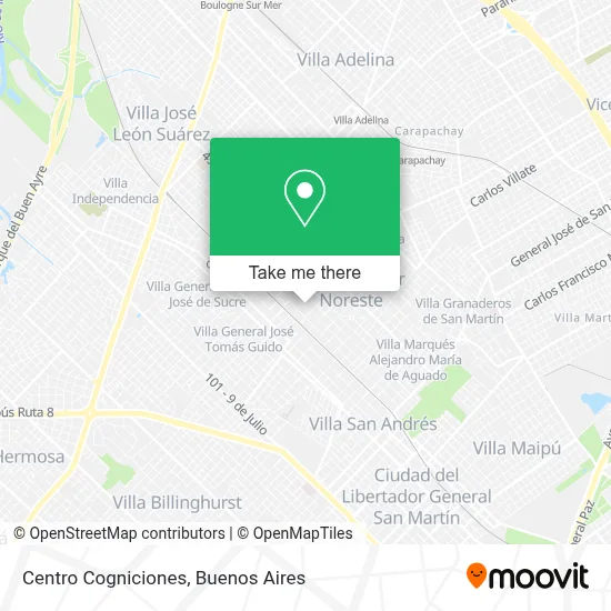 Centro Cogniciones map