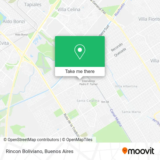 Rincon Boliviano map