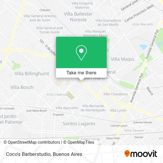 Coco's Barberstudio map