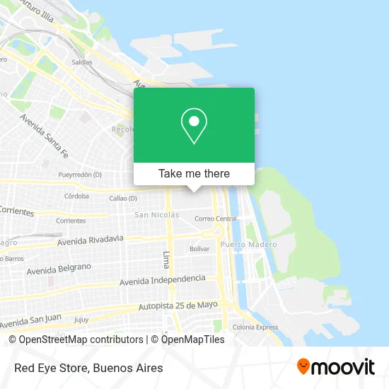 Red Eye Store map