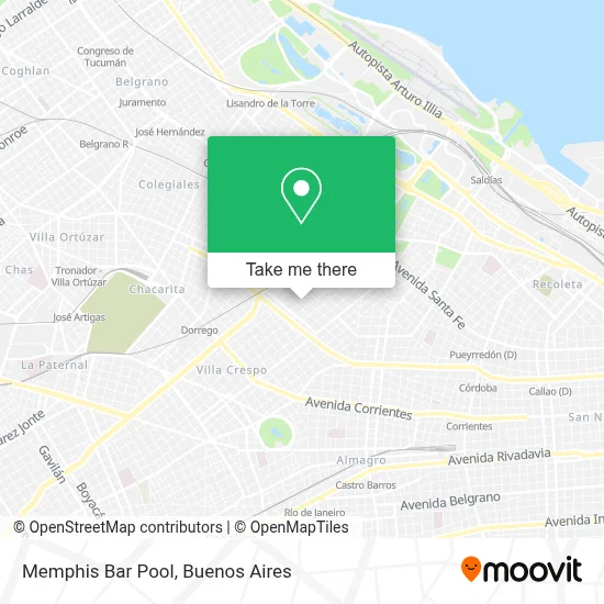 Memphis Bar Pool map