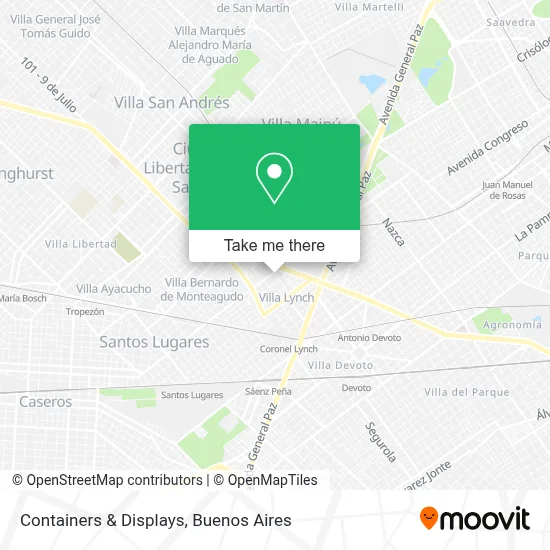 Containers & Displays map