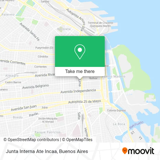 Junta Interna Ate Incaa map