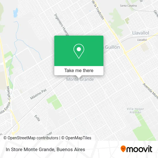 In Store Monte Grande map
