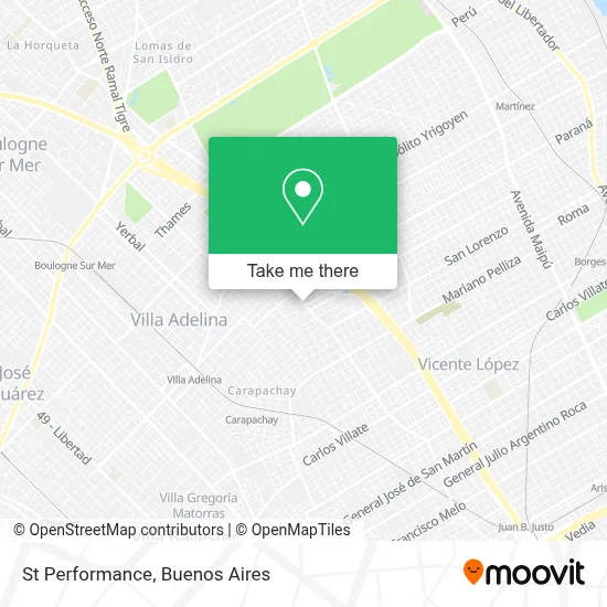St Performance map