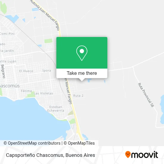 Capsporteño Chascomus map