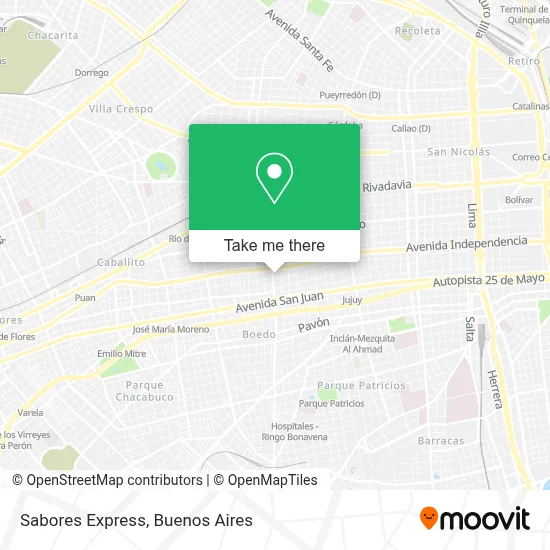 Sabores Express map