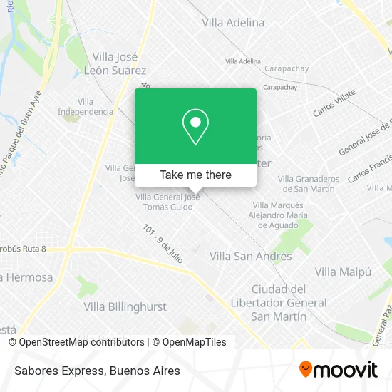 Sabores Express map