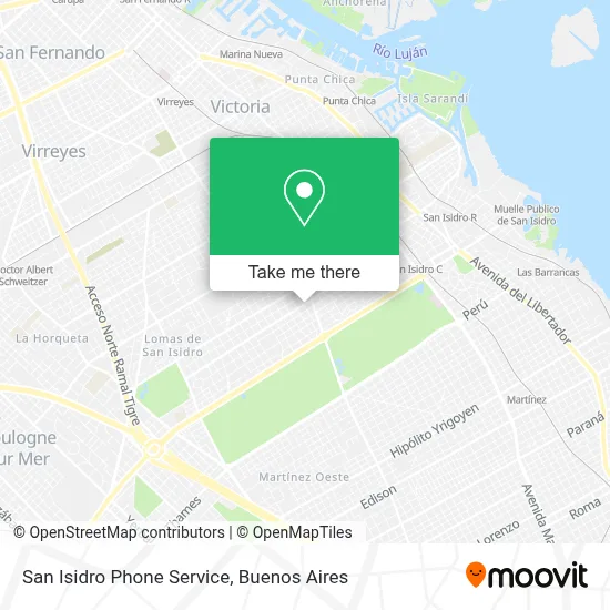 San Isidro Phone Service map