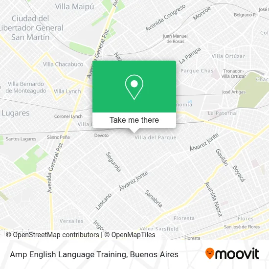 Amp English Language Training map