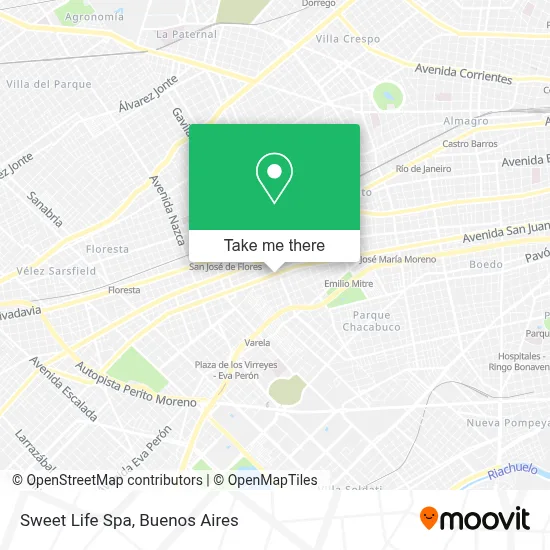 Sweet Life Spa map