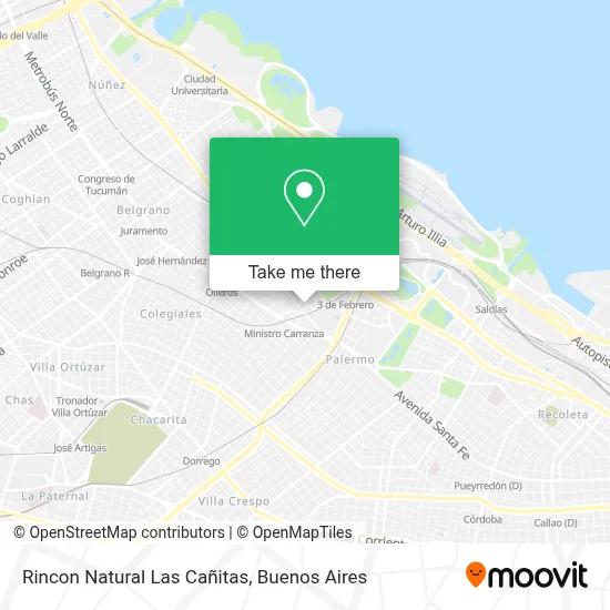 Rincon Natural Las Cañitas map