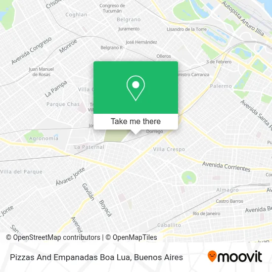 Pizzas And Empanadas Boa Lua map