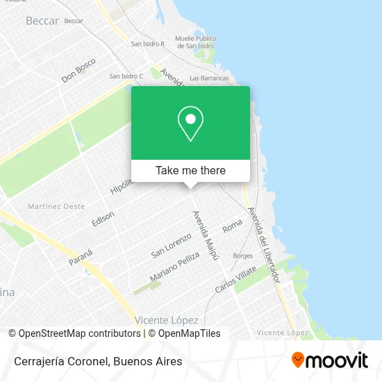 Cerrajería Coronel map