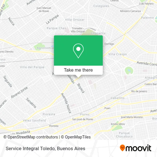 Service Integral Toledo map