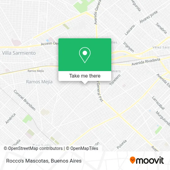 Rocco's Mascotas map