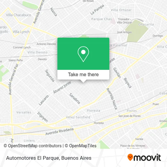 Automotores El Parque map