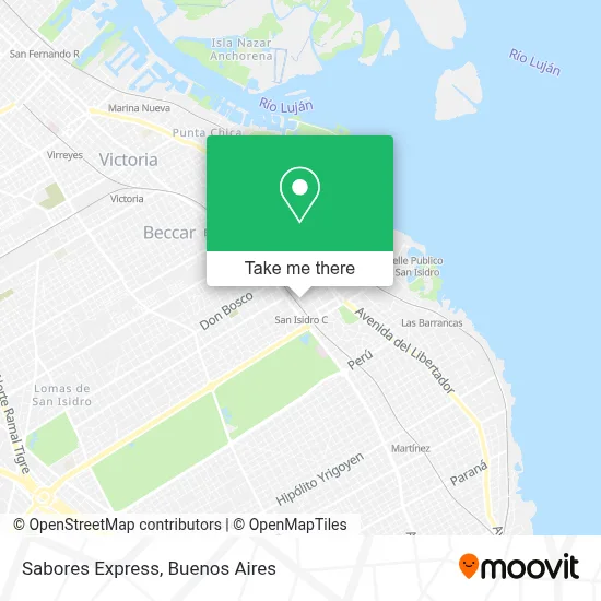 Sabores Express map