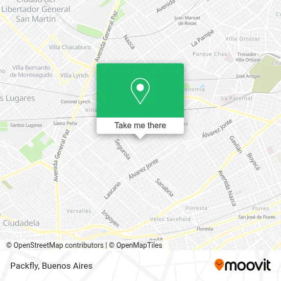 Packfly map