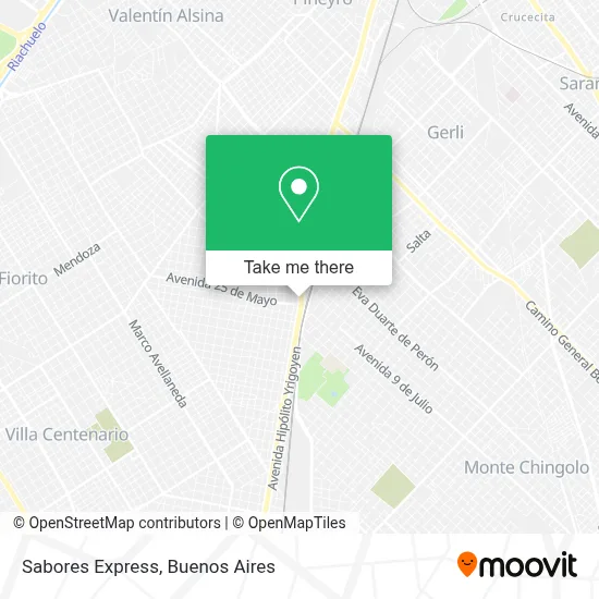 Sabores Express map