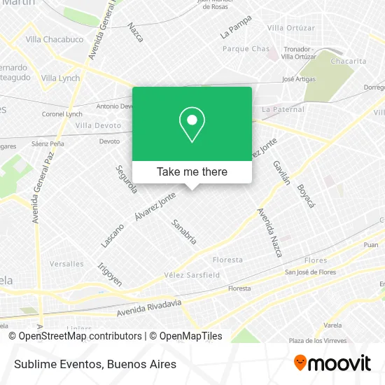 Sublime Eventos map