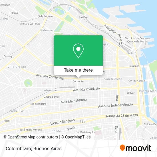 Colombraro map