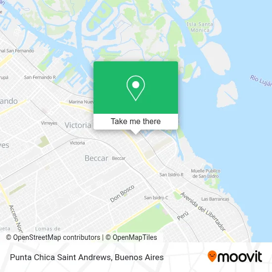 Punta Chica Saint Andrews map