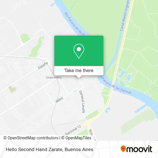 Hello Second Hand Zarate map