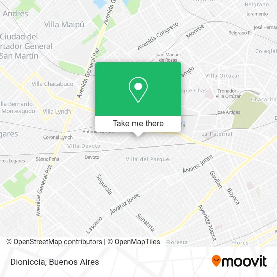 Dioniccia map