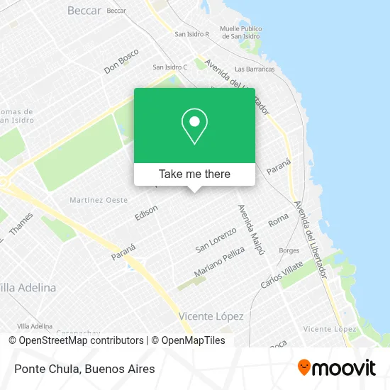 Ponte Chula map