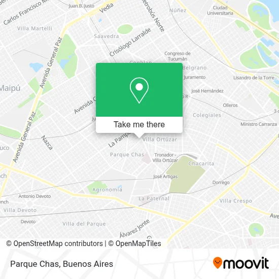 Parque Chas map