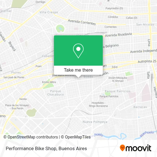 Performance Bike Shop map