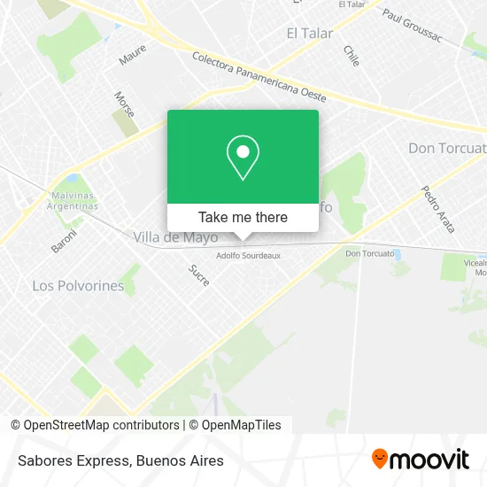Sabores Express map