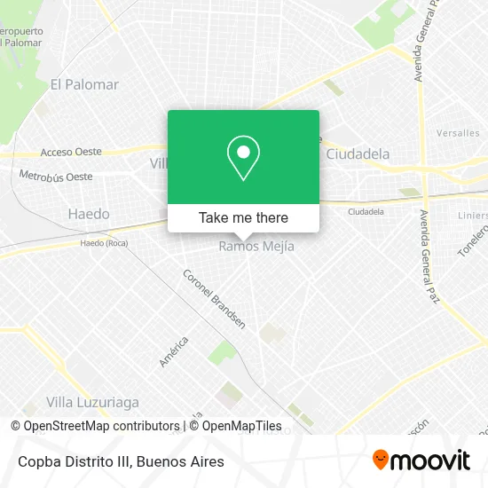 Copba Distrito III map
