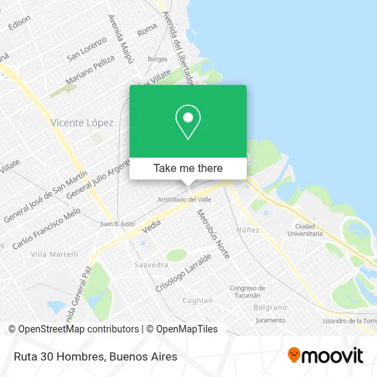 Ruta 30 Hombres map