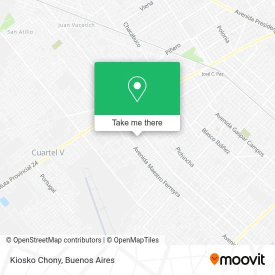 Kiosko Chony map
