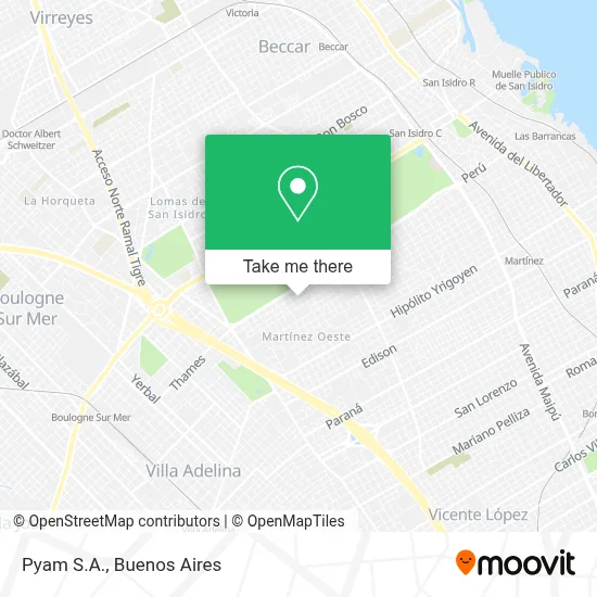 Pyam S.A. map