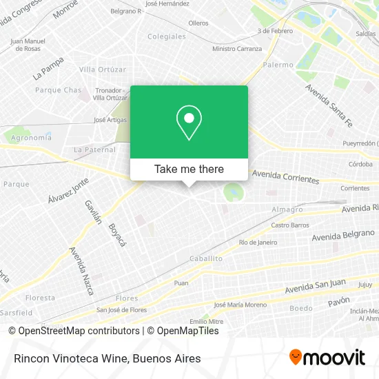 Rincon Vinoteca Wine map