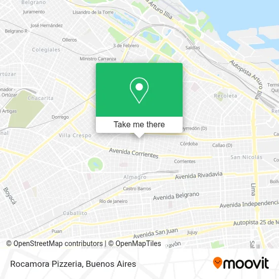 Rocamora Pizzeria map