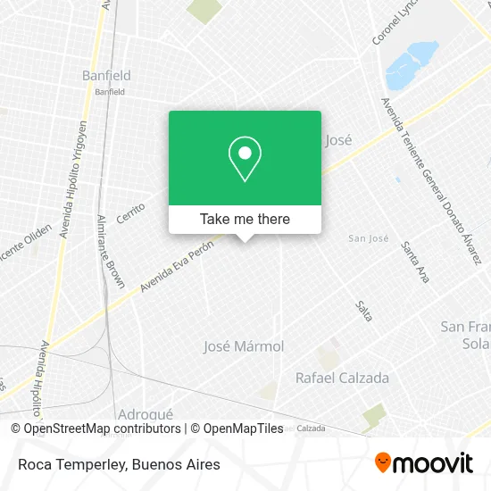 Roca Temperley map