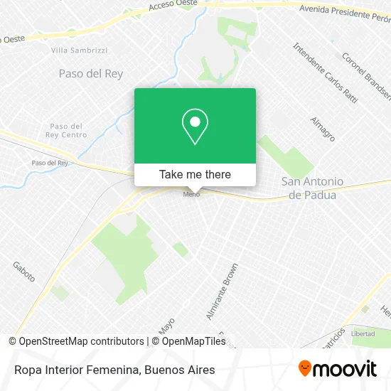 Ropa Interior Femenina map