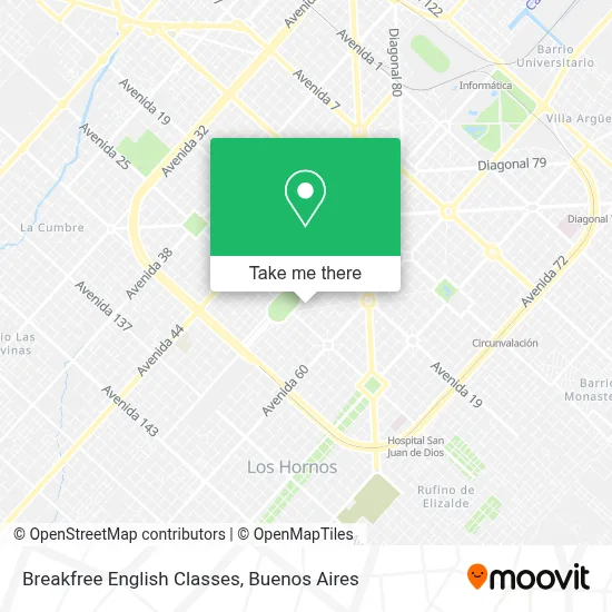 Breakfree English Classes map
