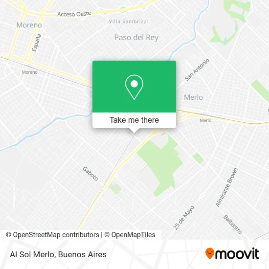 Al Sol Merlo map