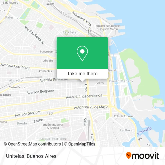 Unitelas map