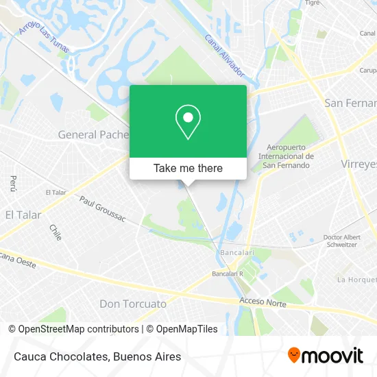 Cauca Chocolates map