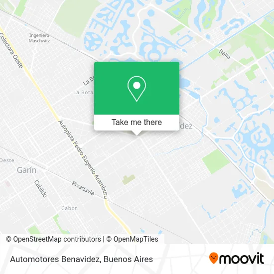 Automotores Benavidez map