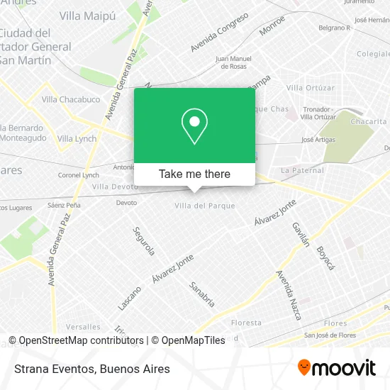 Strana Eventos map