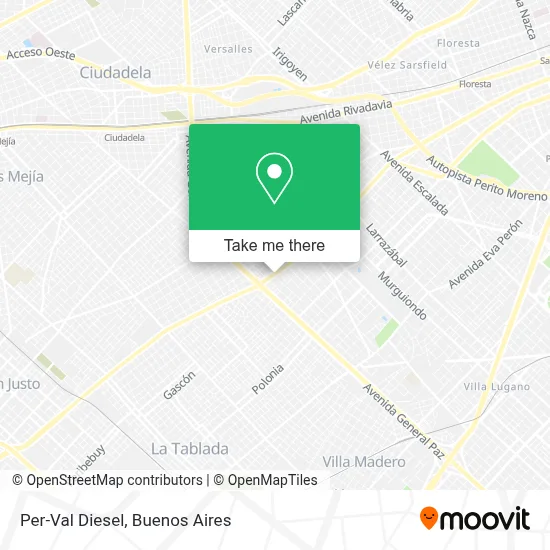 Per-Val Diesel map