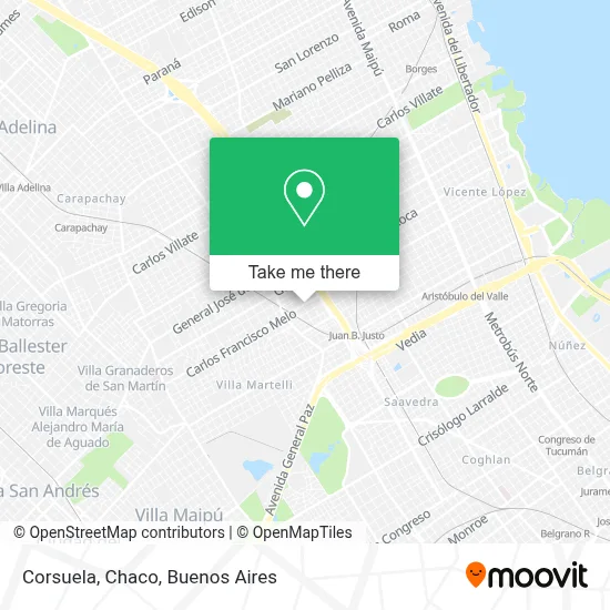 Corsuela, Chaco map